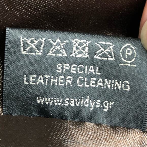 Leather Moto Jacket in chocolate brown gold zip - Picture 9 of 9